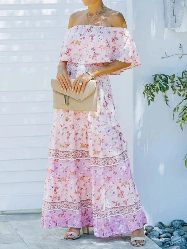 Luna’s Garden Muse Off-Shoulder Maxi Dress