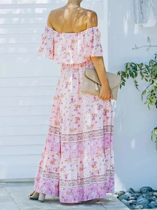 Luna’s Garden Muse Off-Shoulder Maxi Dress