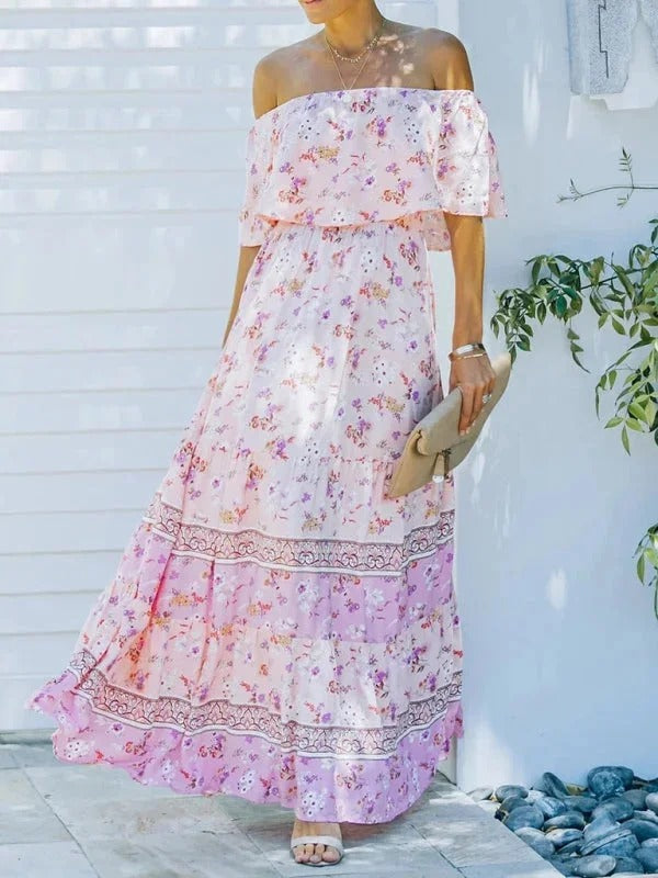 Luna’s Garden Muse Off-Shoulder Maxi Dress