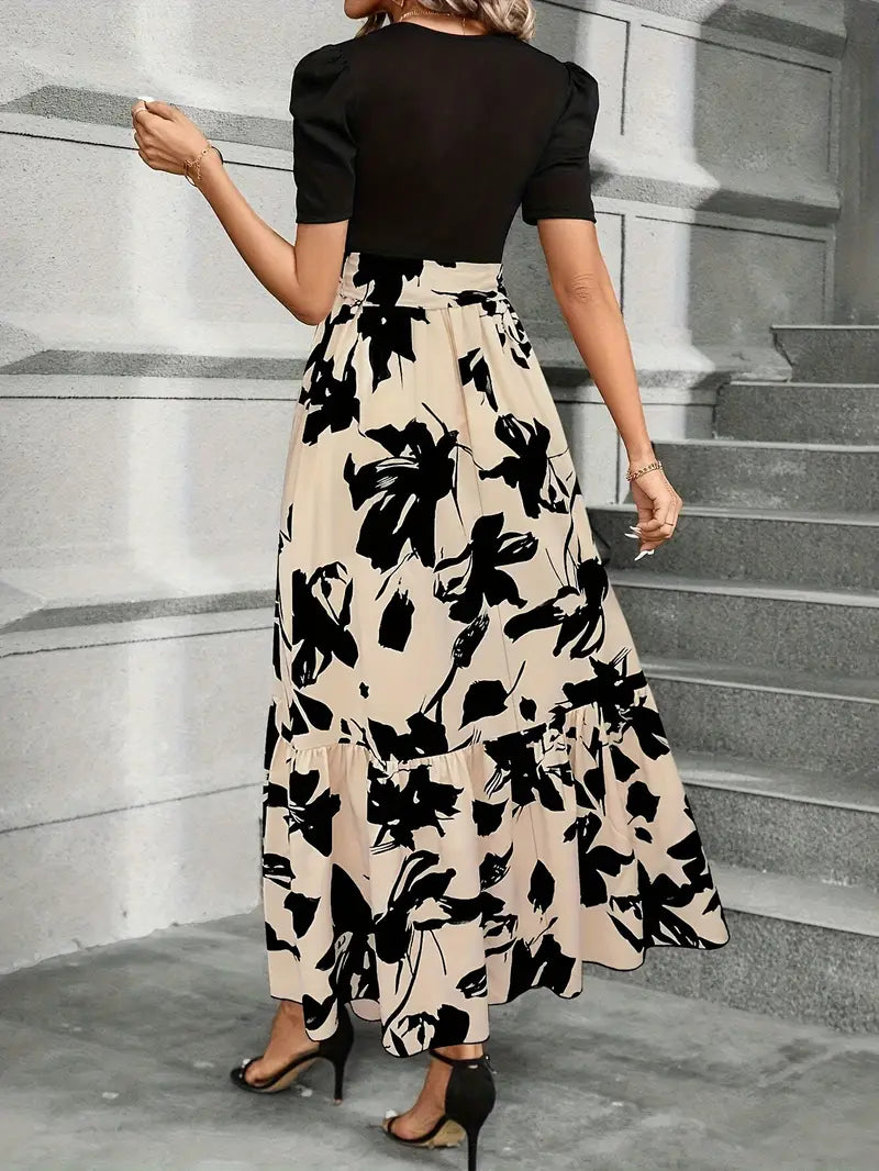 Luna’s Modern Grace Bow-Tie Waist Cotton Maxi Dress