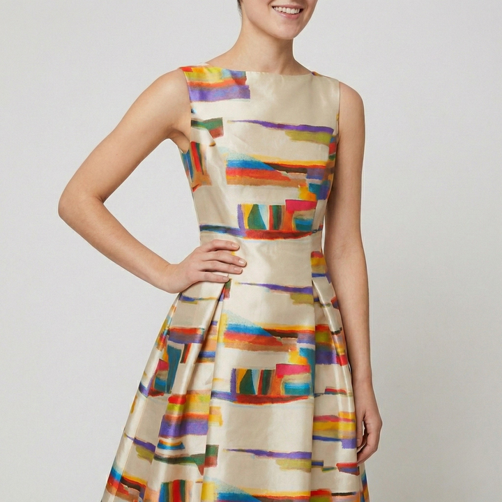 Luna’s Modern Whimsy Pleated Maxi Dress