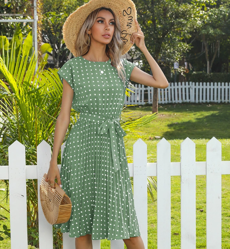 Luna’s Playful Whimsy Belted Summer Dress