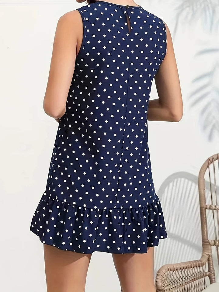 Luna’s Playful Whimsy Ruffle Hem Mini Dress