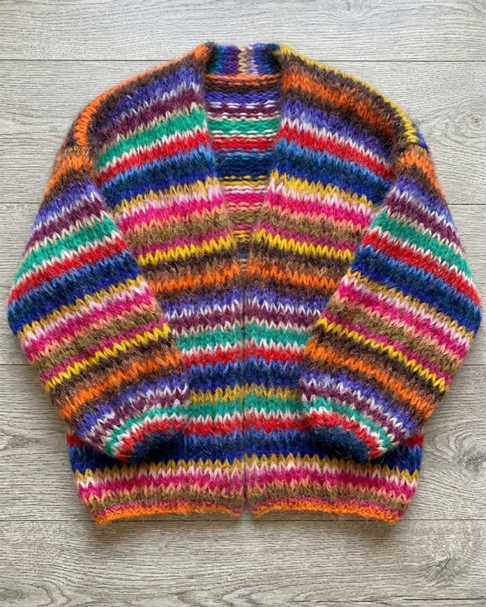 Luna’s Textured Knit Open-Front Relaxed Fit Cardigan