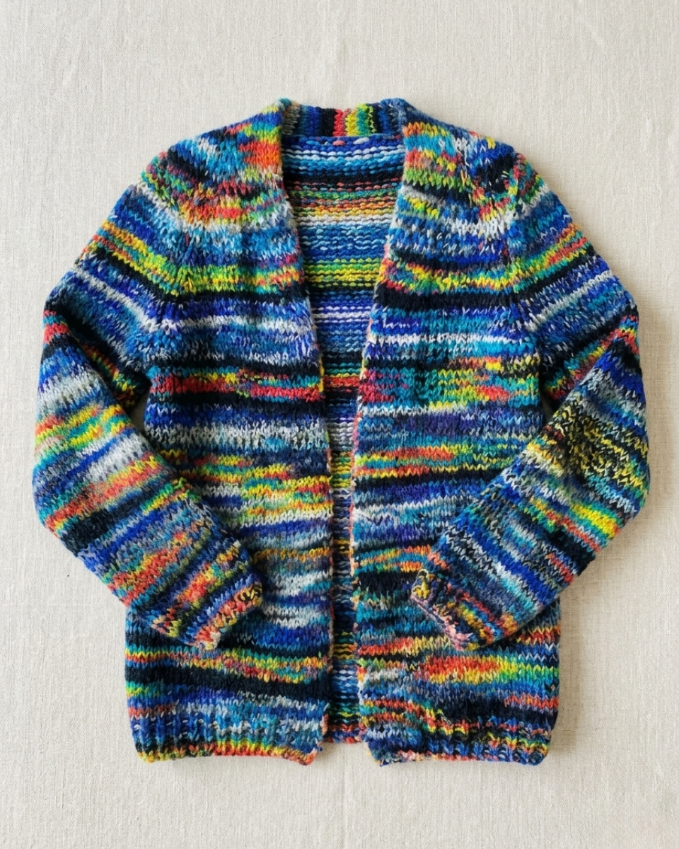 Luna’s Textured Knit Open-Front Relaxed Fit Cardigan
