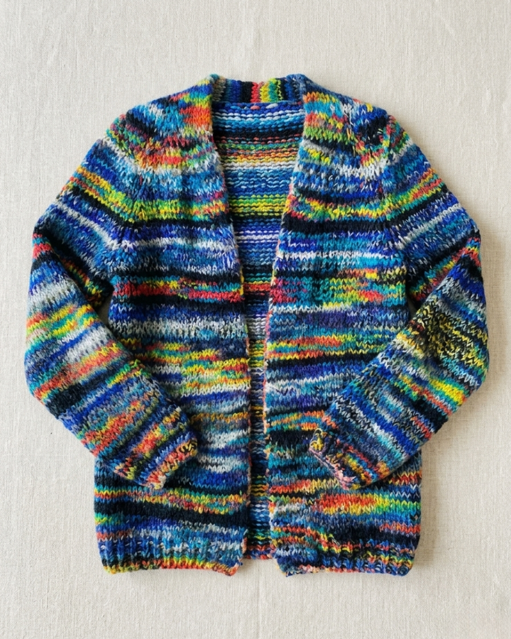 Luna’s Textured Knit Open-Front Relaxed Fit Cardigan