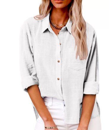 Luna’s Urban Ease Button-Front Blouse