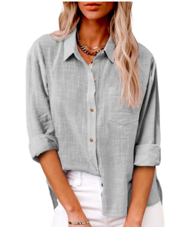 Luna’s Urban Ease Button-Front Blouse
