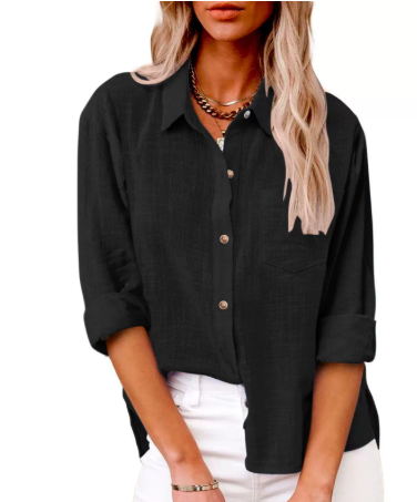 Luna’s Urban Ease Button-Front Blouse