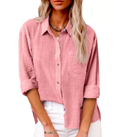 Luna’s Urban Ease Button-Front Blouse