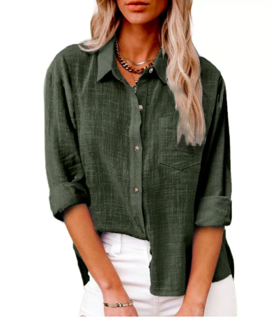 Luna’s Urban Ease Button-Front Blouse