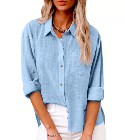Luna’s Urban Ease Button-Front Blouse