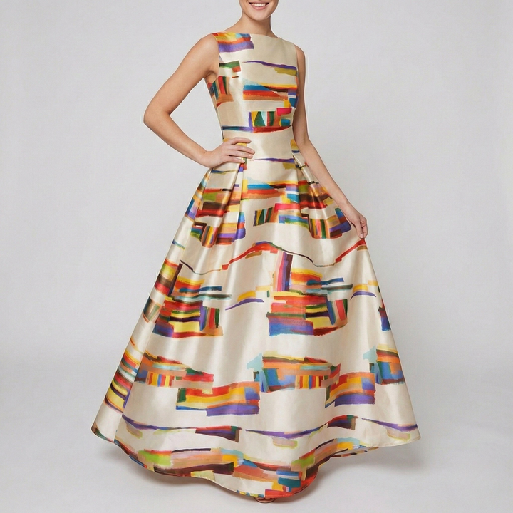 Luna’s Modern Whimsy Pleated Maxi Dress