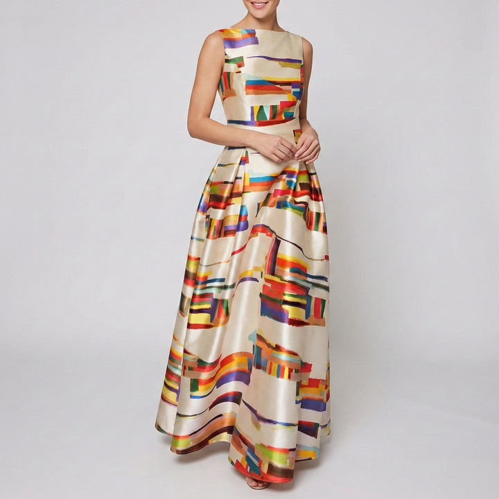 Luna’s Modern Whimsy Pleated Maxi Dress