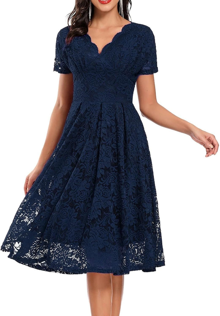 Luna’s Secret Garden Lace Detail Midi Dress
