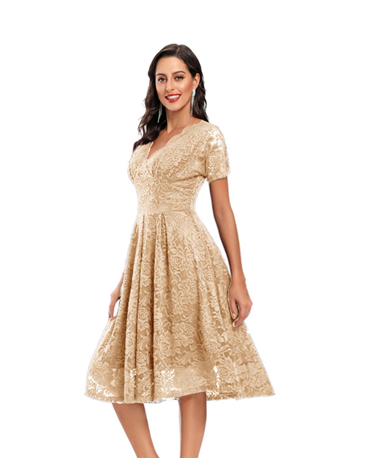 Luna’s Secret Garden Lace Detail Midi Dress