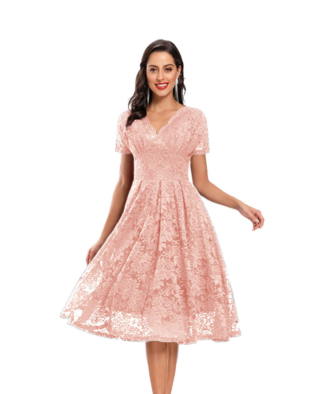 Luna’s Secret Garden Lace Detail Midi Dress