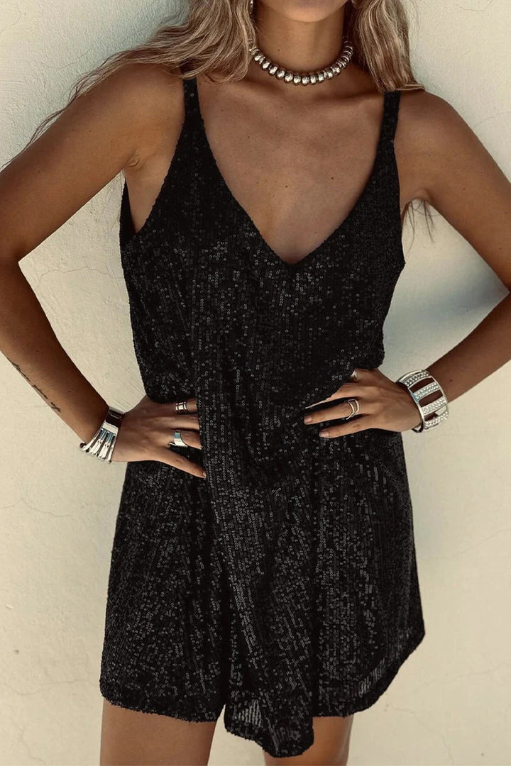 Luna’s Dazzle Hour V-Back Sequin Mini Dress